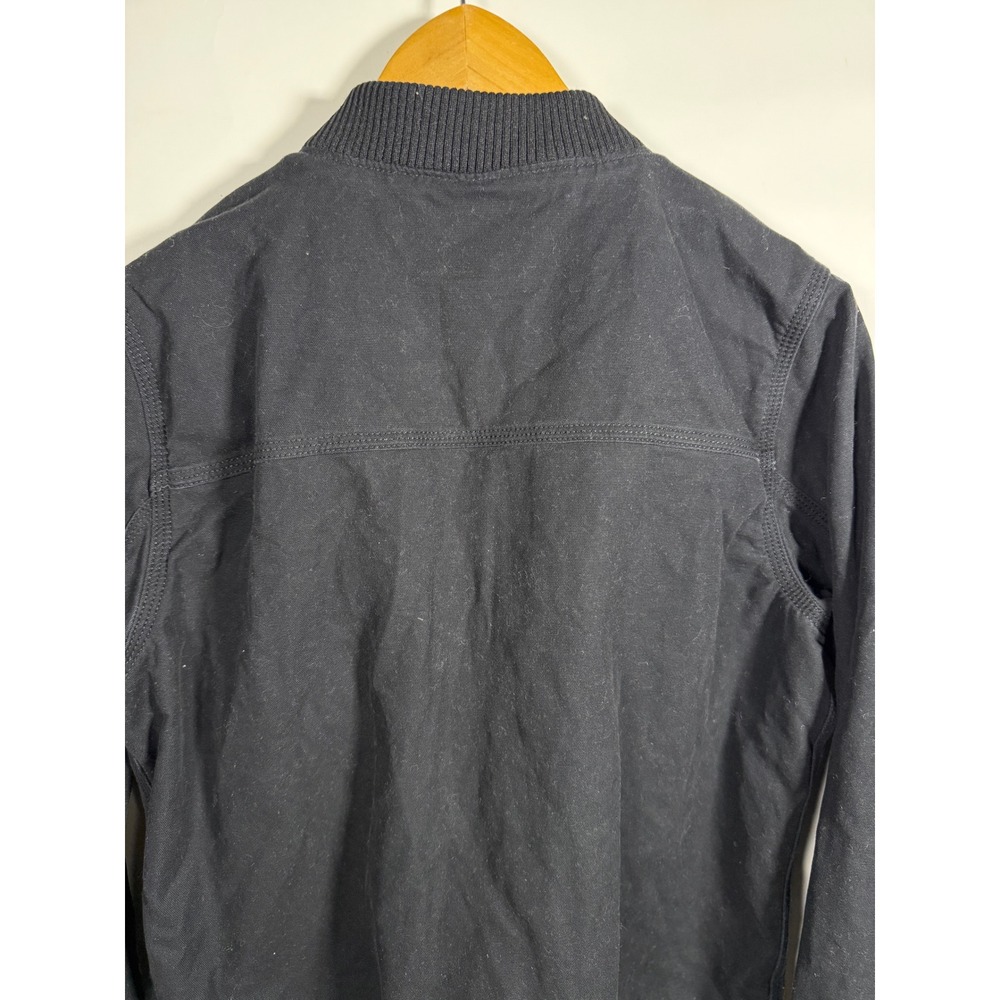 Carhartt Rugged Flex Bomber Jacket Womens Small Black Canvas Full Zip 102524-W - Picture 5 of 8